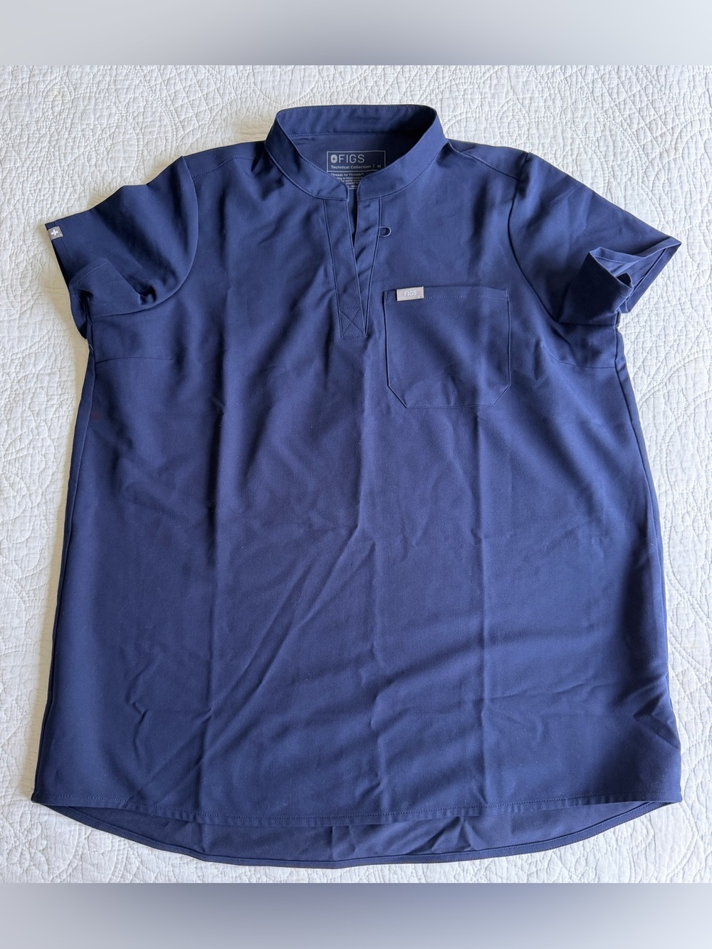 Figs Scrubs Navy Blue Kitale Maternity 2.0 Technical Collection Top Medium